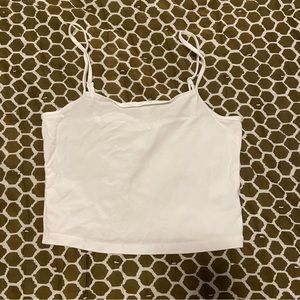 White Super Crop Cami